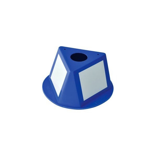 Global Equipment Inventory Control Cone W/ Dry Erase Decals, Blue Blue-DE